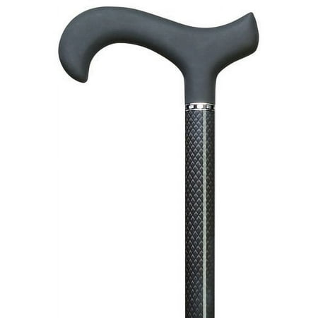 Harvy Men Derby Cane Black Triple Wound Carbon Fiber Shaft