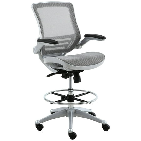 Harwick Evolve™ All Mesh Heavy Duty Drafting Chair - Platinum Finish
