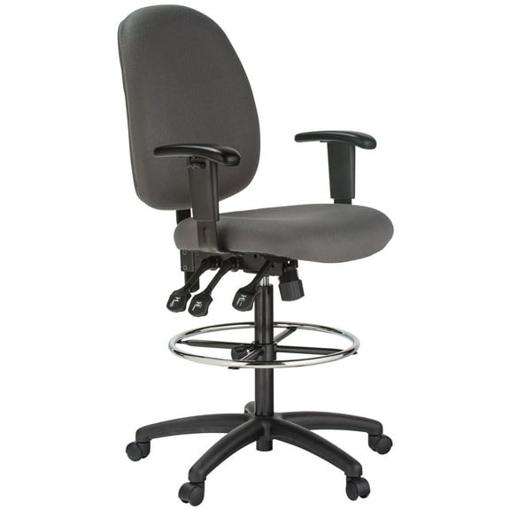 Harwick Extra Tall Ergonomic Drafting Chair - Gray Fabric