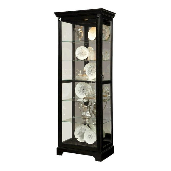 Harwood Curio Display Cabinet in Cherry Brown Finish by Pulaski Furniture