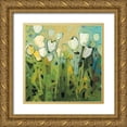 thumbnail image 1 of Harwood, Jennifer 12x12 Gold Ornate Wood Framed with Double Matting Museum Art Print Titled - White Tulips I, 1 of 4