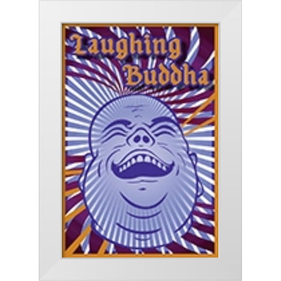 Has 17x24 White Modern Wood Framed Museum Art Print Titled - Laughing