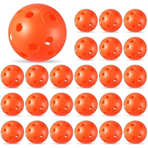 Hasako 24 Pack Practice Golf Balls 42 mm Limited Flight Plastic Golf Training Airflow Hollow Ball for Driving Range Swing Practice Backyard Indoor Outdoor Home