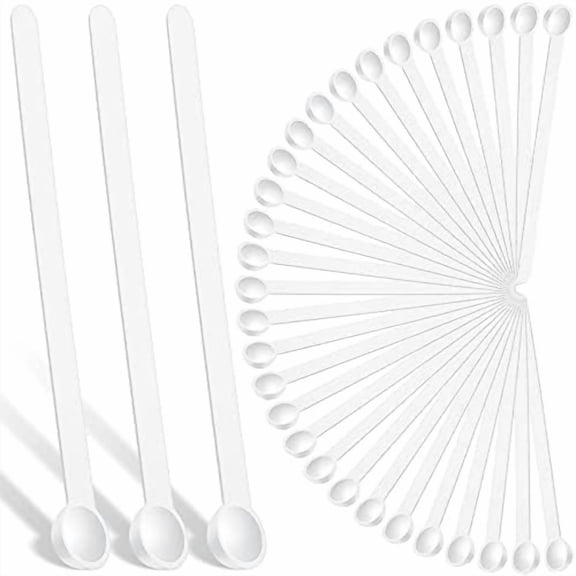 Hasako 32 Pcs 1/32 Teaspoon Tiny Measuring Spoons Plastic,White