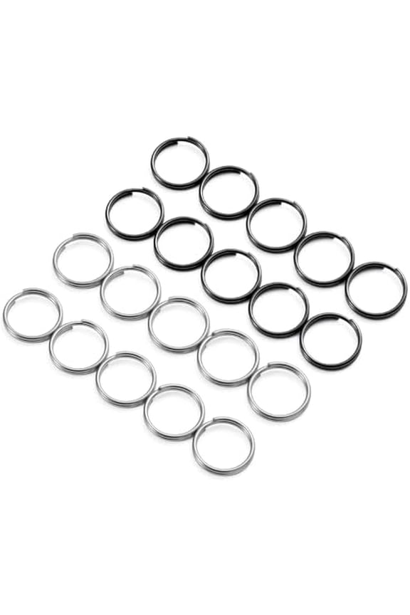 Titanium Key Rings Split Rings, Small Keyrings, Jump Rings for Necklaces, Keys, Attachment - 20pcs/14mm