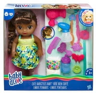 Hasbro Baby Alive Cute Hairstyles African American Doll, 12", Brown Hair, Brown Eyes