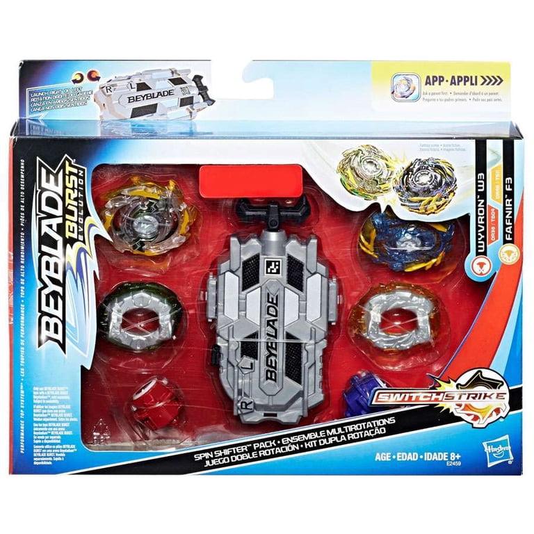 Hasbro Beyblade Evolution - Wyvron W3 and Fafnir F3 - Spin Shifter