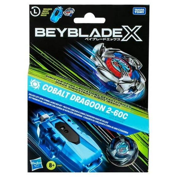 Hasbro HSBG1491 Beyblade X Deluxe Launcher & Top B Toys - Pack of 8