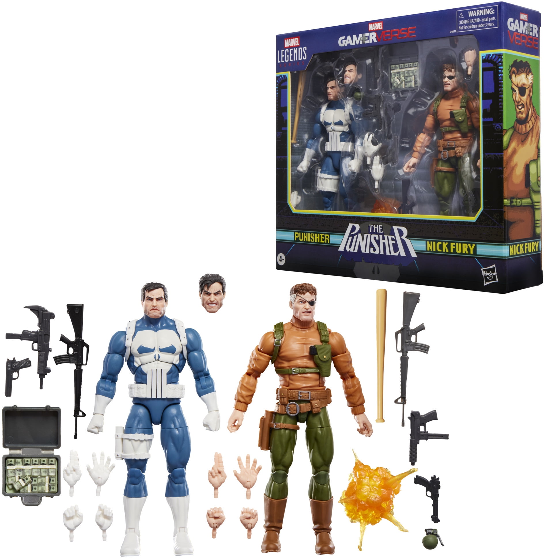 マーベルレジェンド パニッシャー ニックフューリー GAMER VERSE Amazon.com: Marvel Legends Series Gamerverse Punisher & Nick Fury