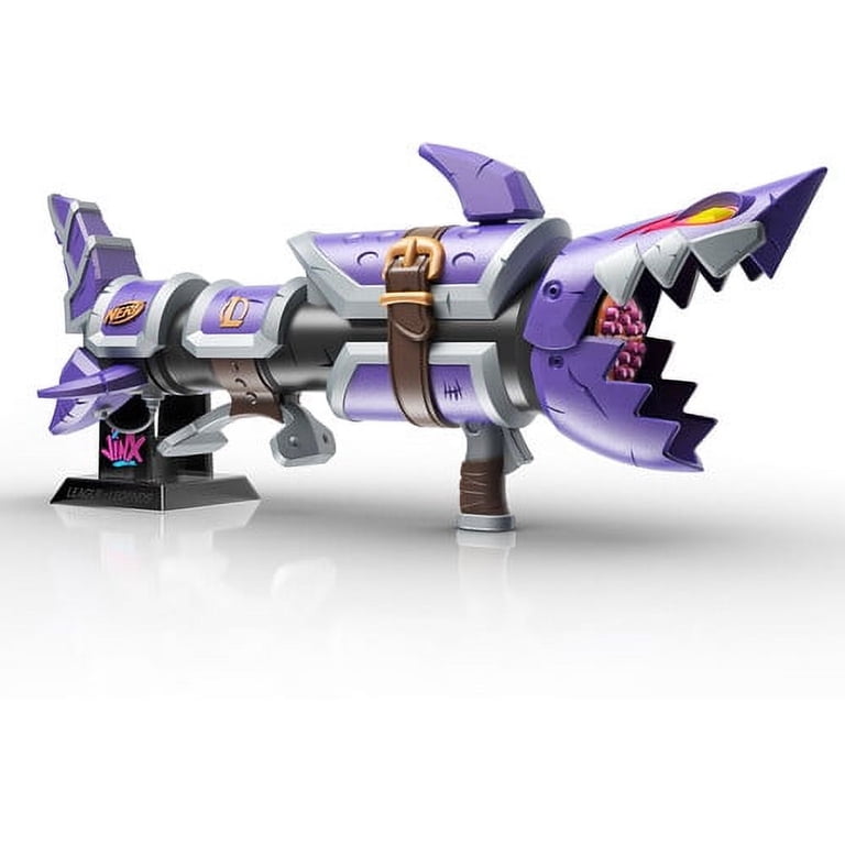 Nerf ナーフ　LMTD Jinx FishBones blaster Hasbro Nerf LMTD League of Legends Jinx Fishbones Blaster, 18-dart