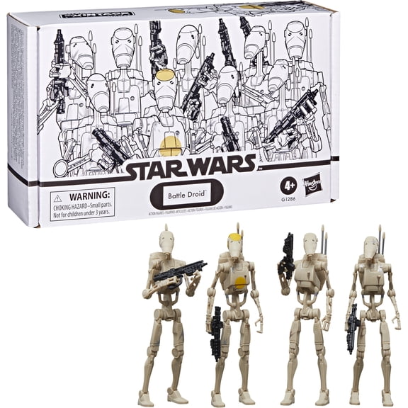 Hasbro Collectibles - Star Wars: The Phantom Menace - Vintage Collection - Battle Droid Action Figure 4-Pack