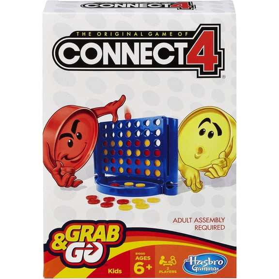 Hasbro Connect 4 Grab and Go Game; Portable 2 Player Game