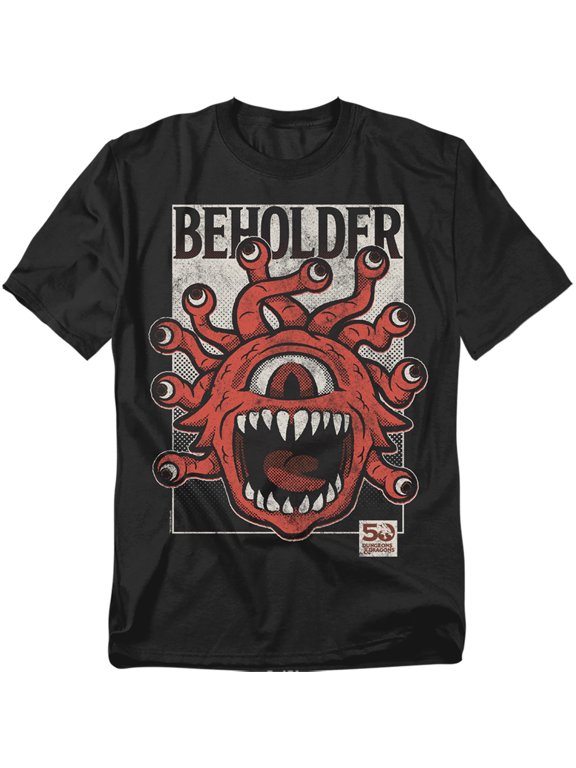 Hasbro Dungeons And Dragons 50th Vintage Beholder Adult Unisex T-Shirt Black