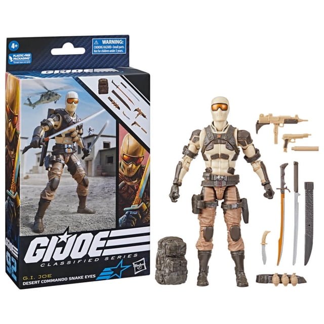 Hasbro Snake Hasbro G.I. Joe Classified Series 6 Inch Desert Commando Snake Eyes #92 ...