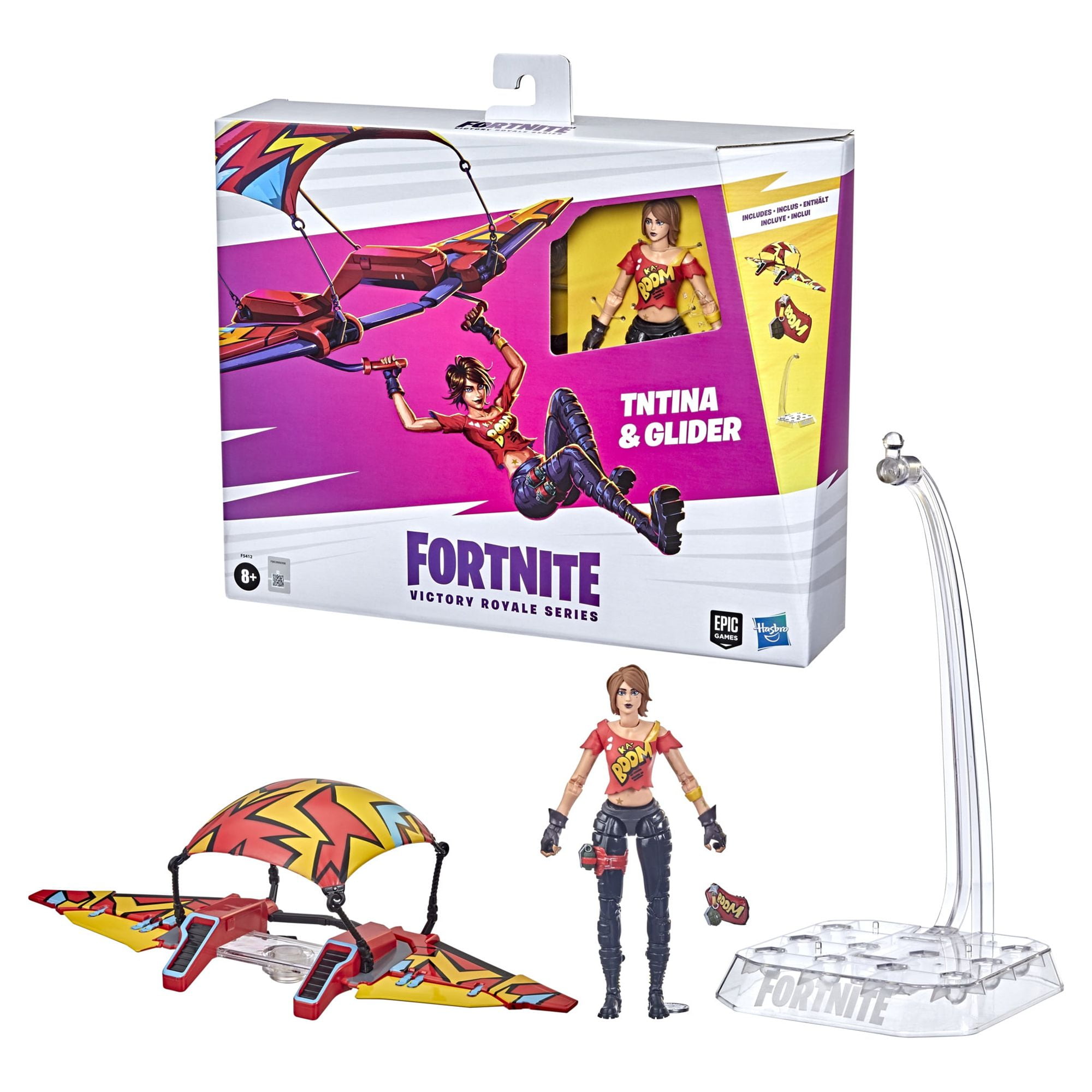 Hasbro Fortnite Victory Royale Series TNTina with glider Collectible Action Figure