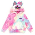 thumbnail image 1 of Hasbro Furby Cosplay Pullover Hoodie Cozy Sherpa Tie Dye Toddler to Big Kid, 1 of 5