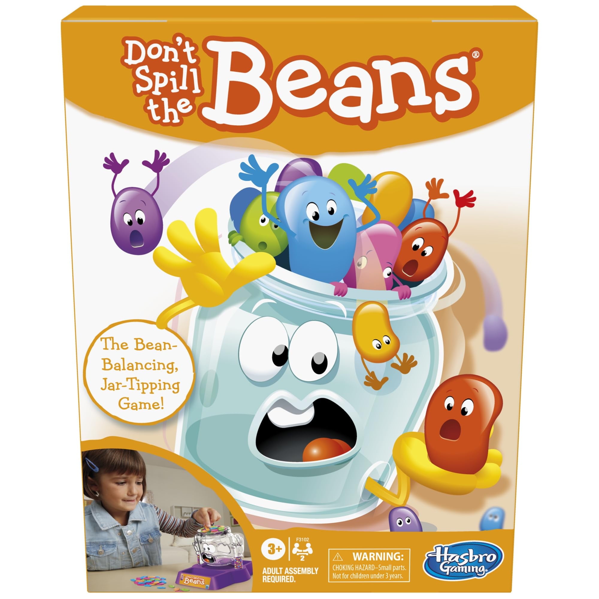 Hasbro Gaming Don't Spill YPF5&nbsp;The Beans Game | Balancing Board Game for Boys & Girls | Kids Preschool Games | Easter Gifts for Girls & Boys | 2 Players | Ages 3+