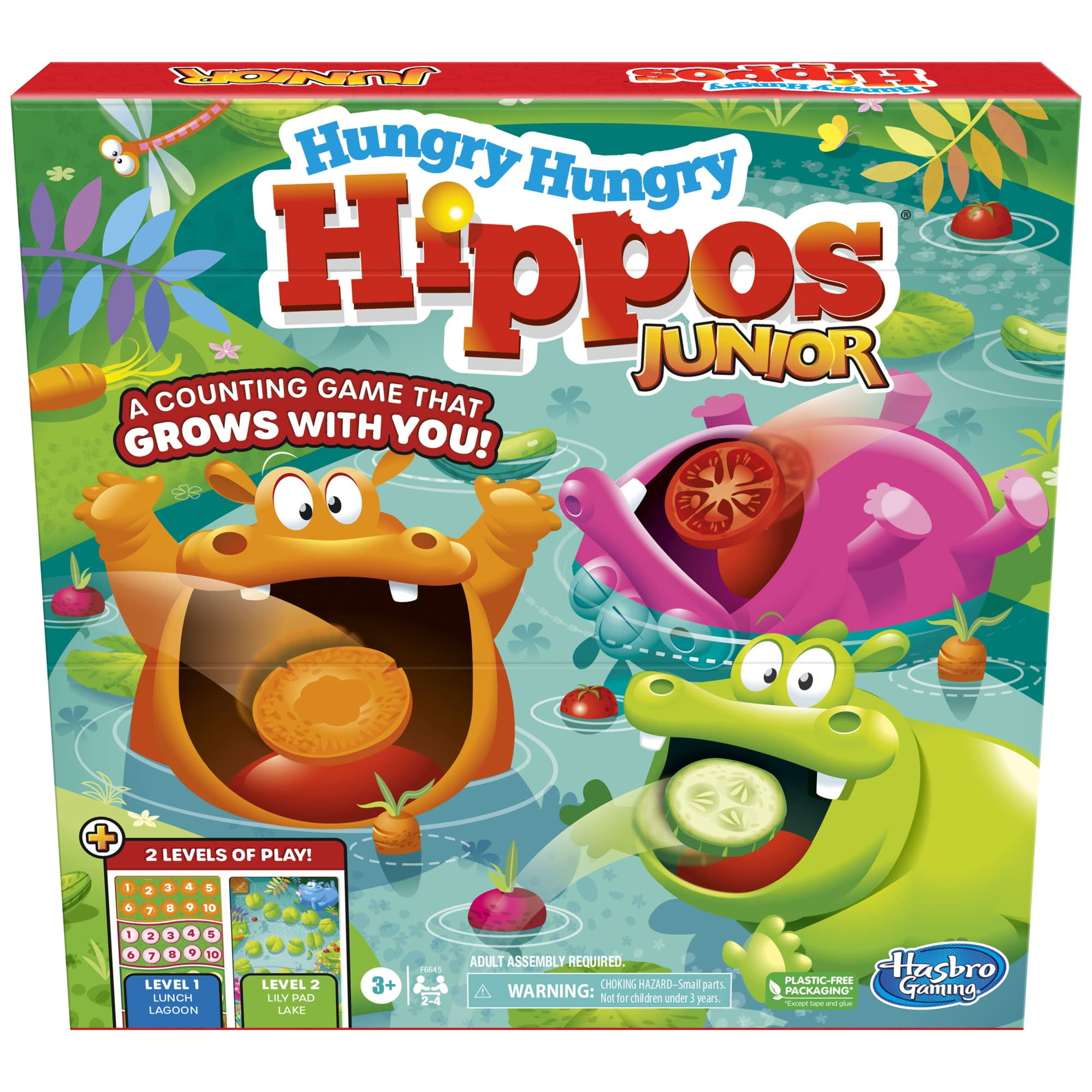 Hasbro Gaming Hungry Hungry Hippos Junior Board Game Preschool Games