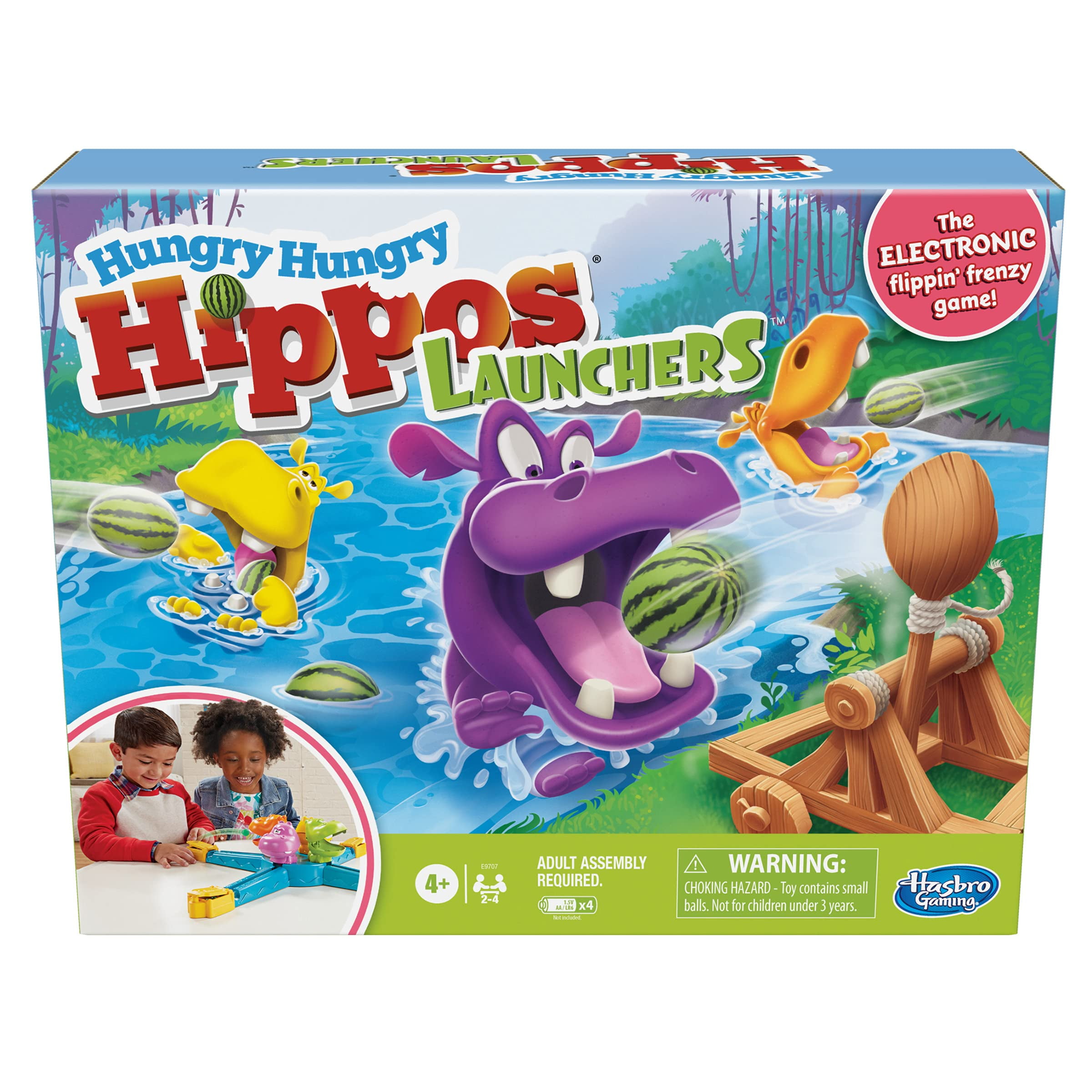 Hasbro Gaming Hungry Hungry Hippos Launchers Game for Kids Ages 4 and