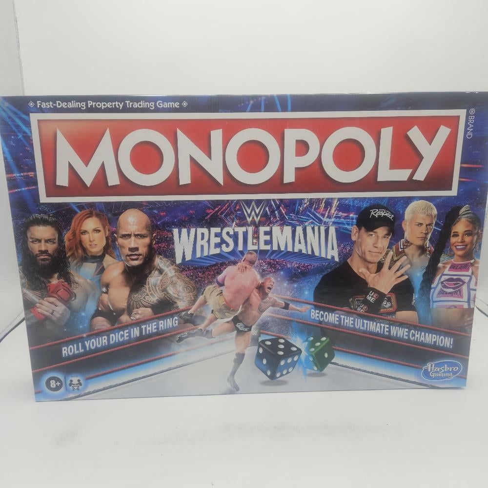 Hasbro Gaming Monopoly: Wrestlemania Edition Board Game for Ages 8 and up, Monopoly Game Inspired by WWE Wrestlemania, Family Games for 2-6 Players, Kids Games