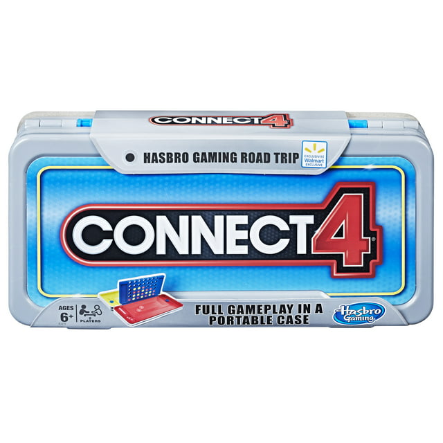 Hasbro Gaming Road Trip Series Connect 4 Board Game; Full Gameplay in Portable Case
