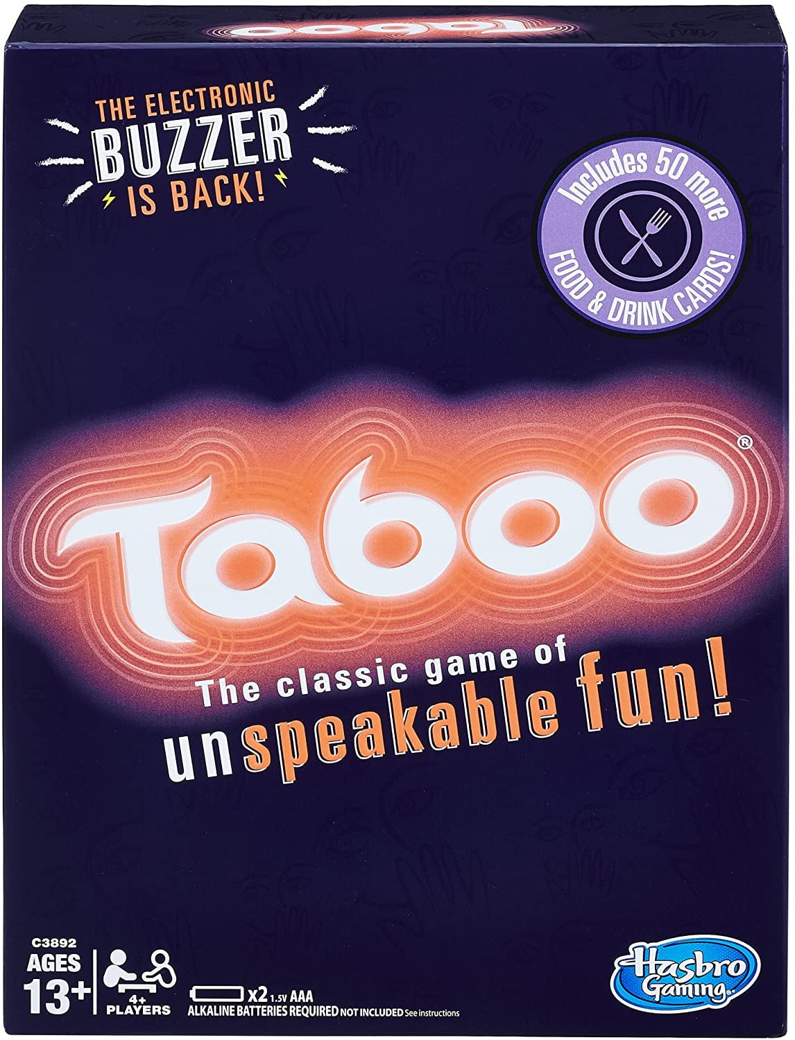 Hasbro Gaming Taboo Party Board Game With Buzzer for Kids Ages 13 and Up