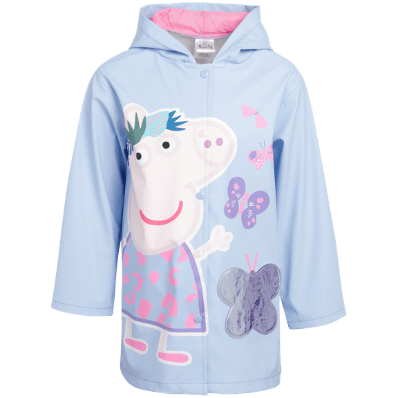 Hasbro Girls' Peppa Pig Jacket - Windbreaker Shell Raincoat (Toddler/Girl)