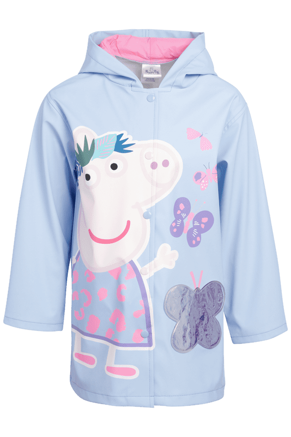 Girls' Peppa Pig Jacket - Windbreaker Shell Raincoat (Toddler/Girl)