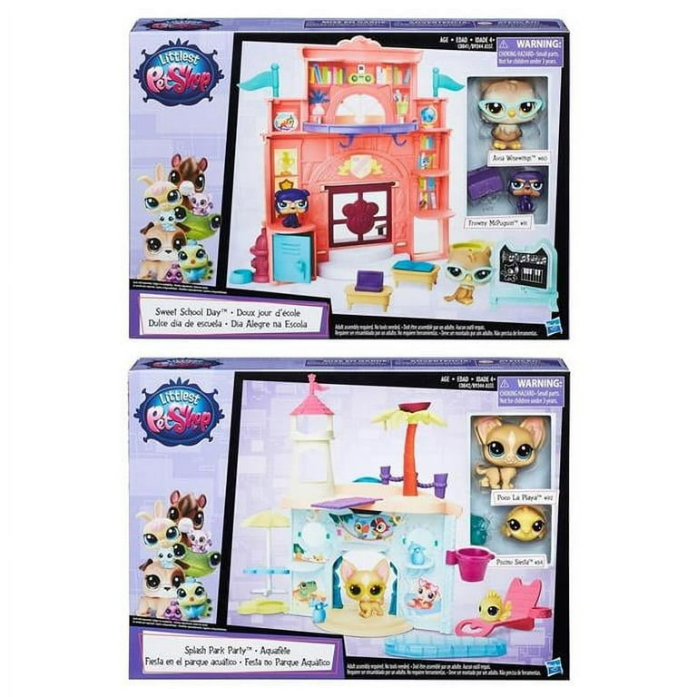 Hasbro HSBB9344 Littlest Pet Shop Collect Play Display Set Set of 4
