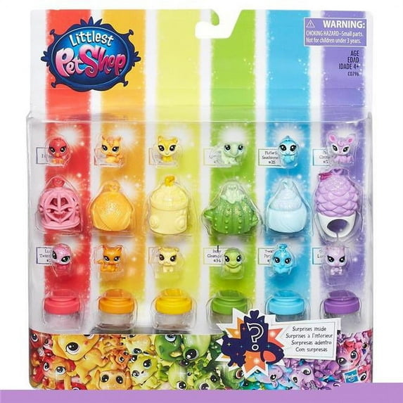 Hasbro HSBC0796 Littlest Pet Shop Rainbow Collection Pet Pack - Set of 6