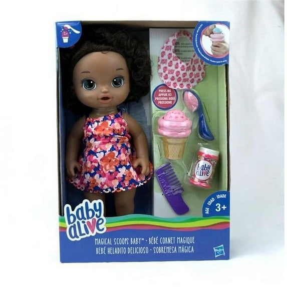 Hasbro HSBC1088 Baby Alive Magical Scoops African American Baby Doll