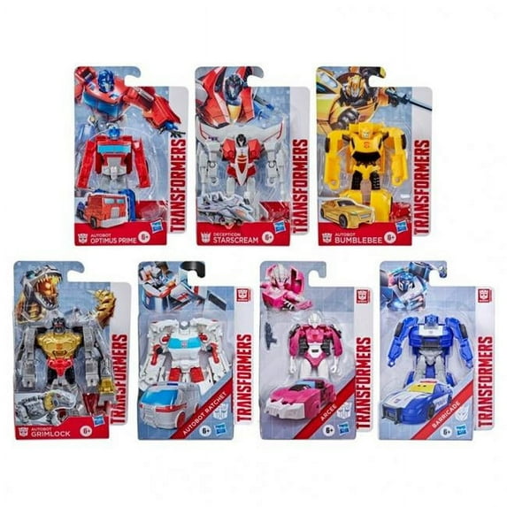 Hasbro Collectible Action Figure, Transformers Multicolor, 4.5"H, 1.29 lbs, 6 Pack