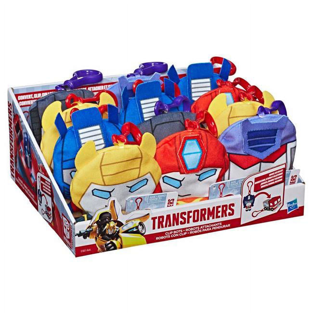 Hasbro HSBE1851 Transformers Clip Bots Plush, Assorted