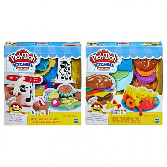 Hasbro HSBE5112 Play-Doh Silly Snacks Toy, Assorted Colors - Pack of 8