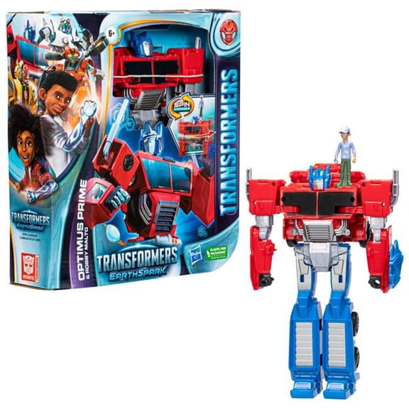 Hasbro HSBF7663 Transformers EarthSpark Spinchanger Optimus Toy - 4 Piece