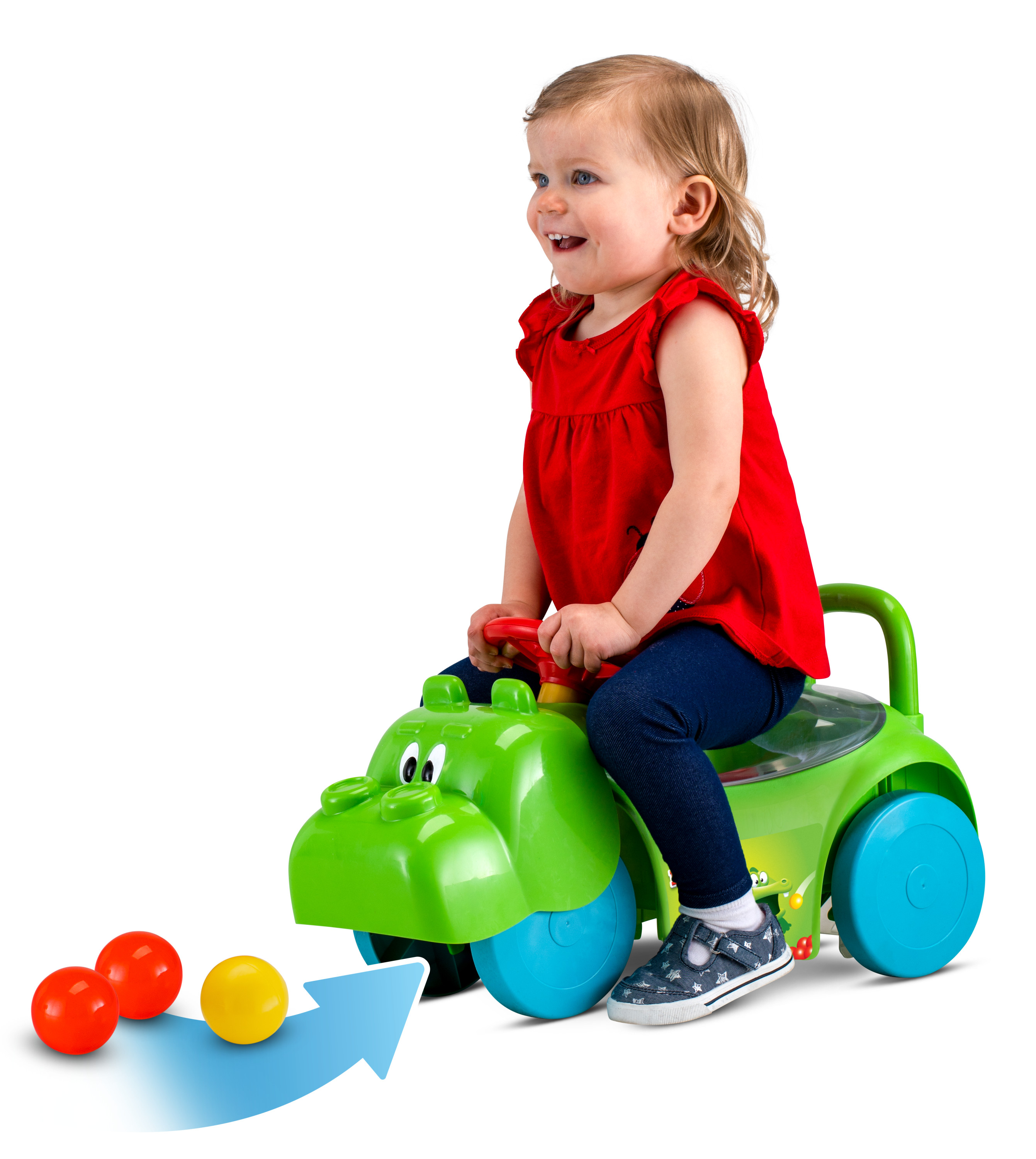 Hasbro Hungry Hungry Hippos 3 in 1 Scoot and Ride On Toy by Kid Trax, Toddler - image 1 of 10