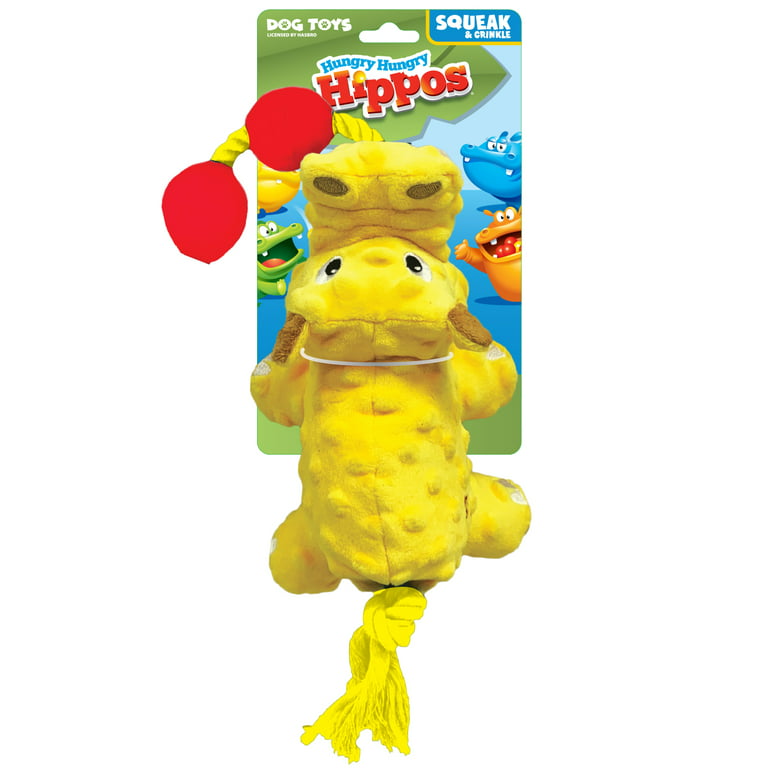 BARK Yellow Plush Dog Toy Squeaker Crazy Crinkle 2 Part Toy BPA-Free in the  Pet Toys department at