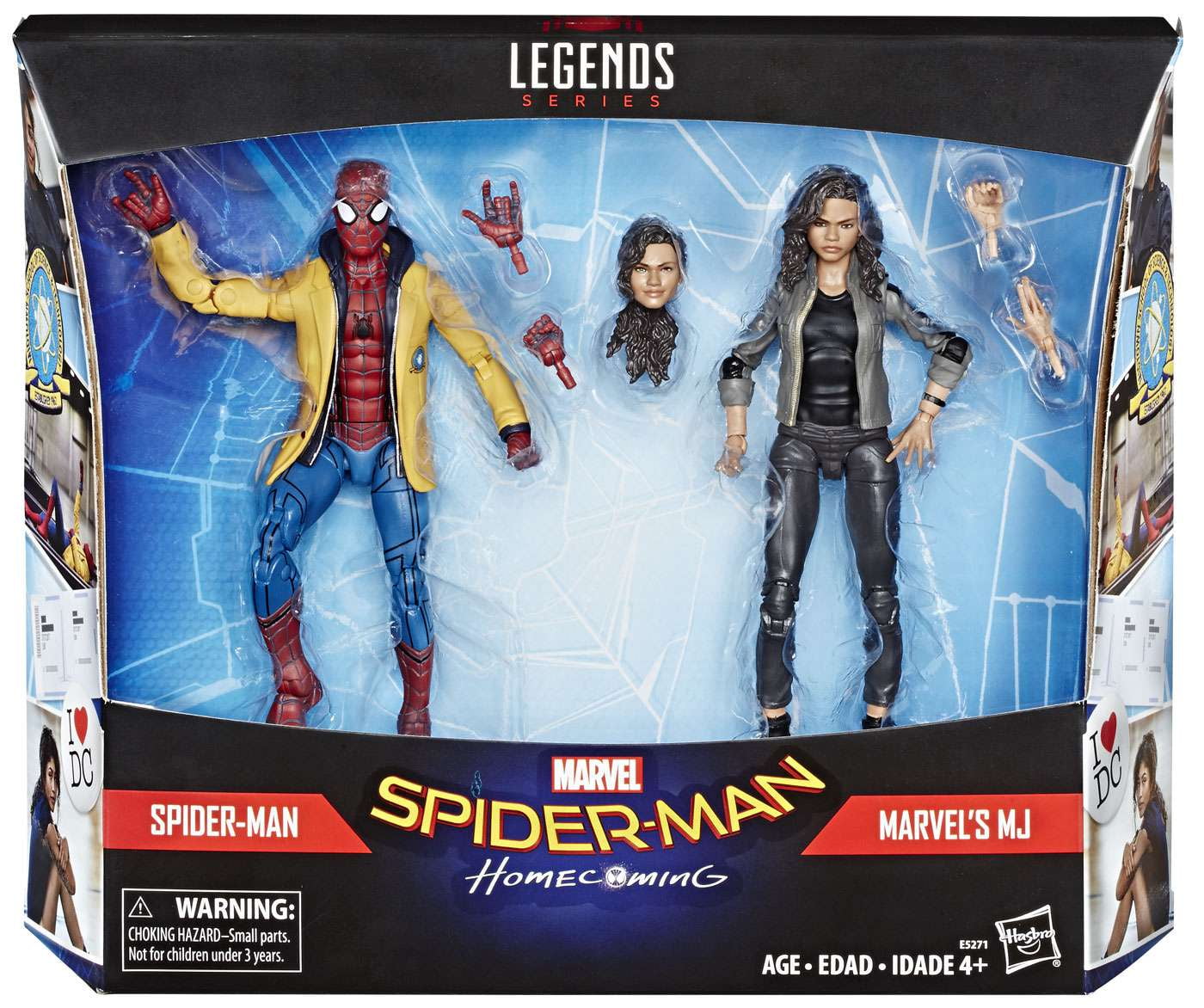 マーベルレジェンド　ピーター　MJ Hasbro Marvel Legends Spider-Man & Marvel's MJ Action Figure Set