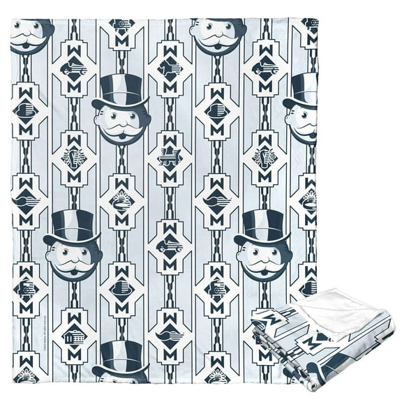 Hasbro Monopoly Monopoly Man Kids Silk Touch Throw Blanket