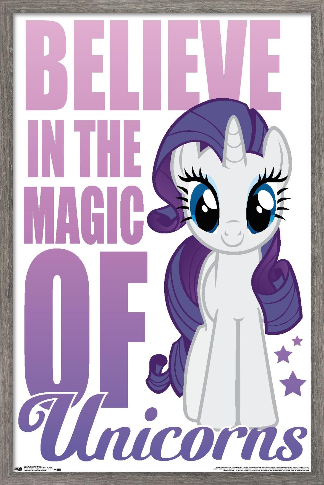Hasbro My Little Pony - Believe Wall Poster, 14.725" x 22.375", Framed