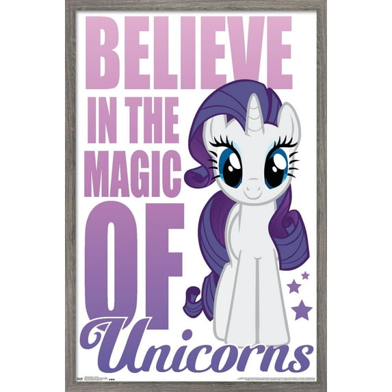 Hasbro My Little Pony - Believe Wall Poster, 22.375" x 34", Framed
