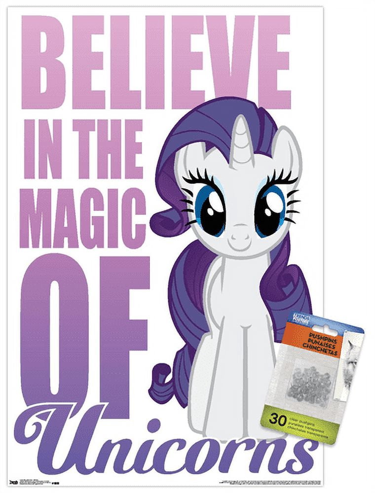 Hasbro My Little Pony - Believe Wall Poster with Push Pins, 14.725" x 22.375"