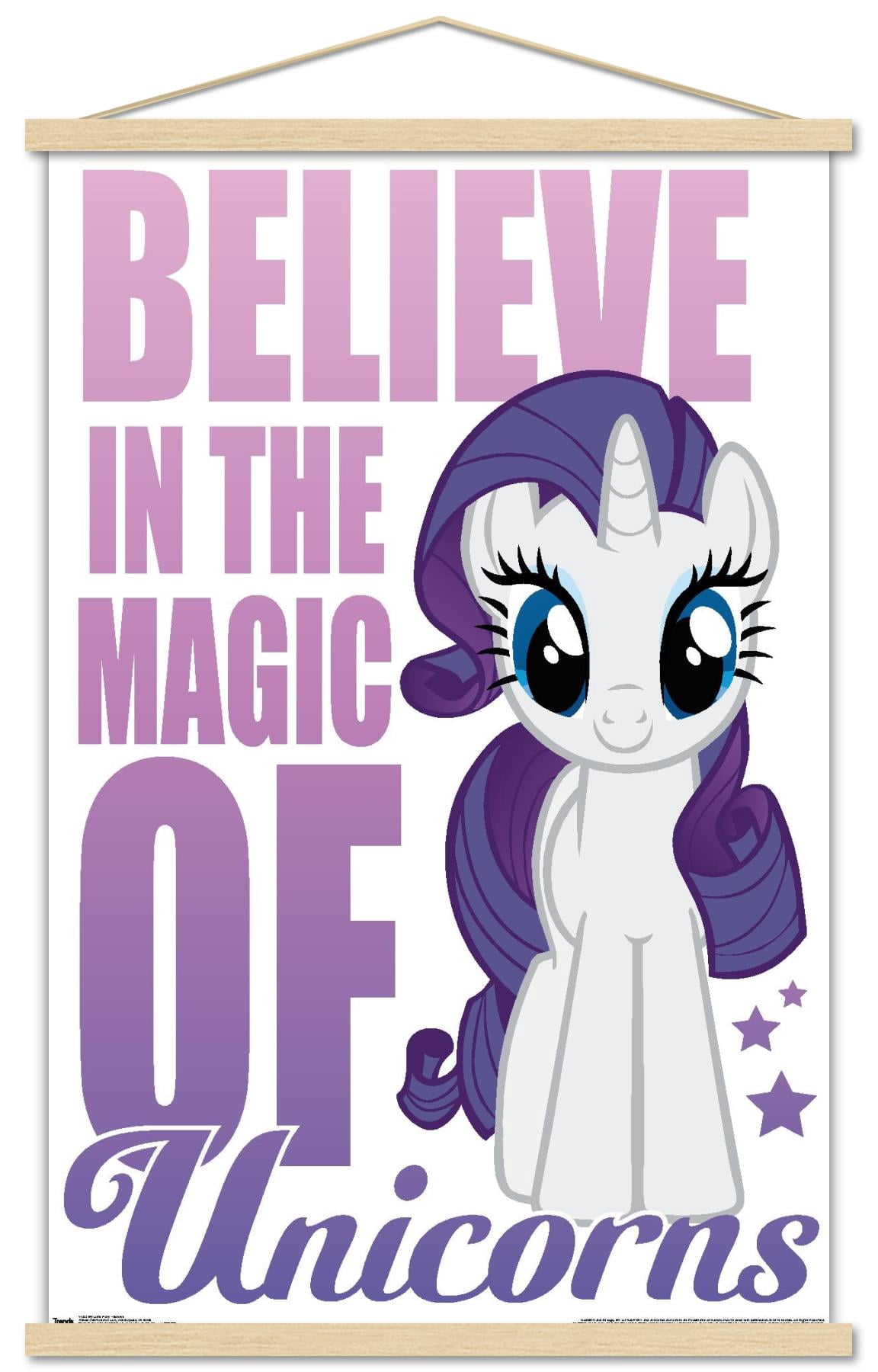 Hasbro My Little Pony - Believe Wall Poster with Wooden Magnetic Frame, 22.375" x 34"