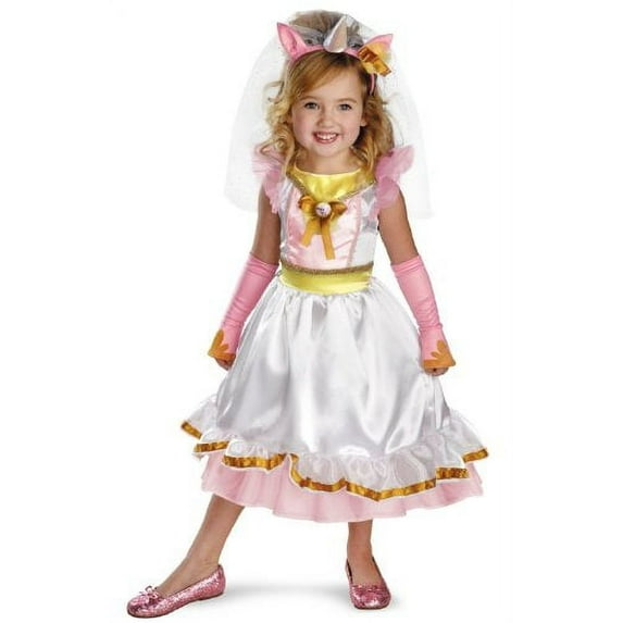 Hasbro My Little Pony Canterlot Royal Wedding Dress Costume, Pink/White/Gold, Small