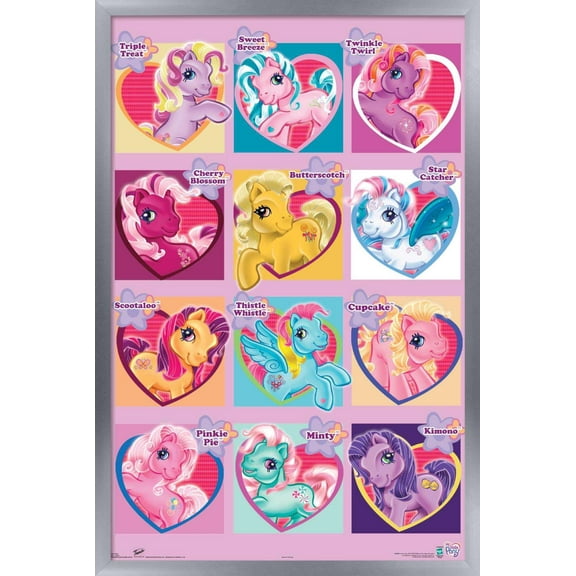 Hasbro My Little Pony - Chart Wall Poster, 14.725" x 22.375", Framed