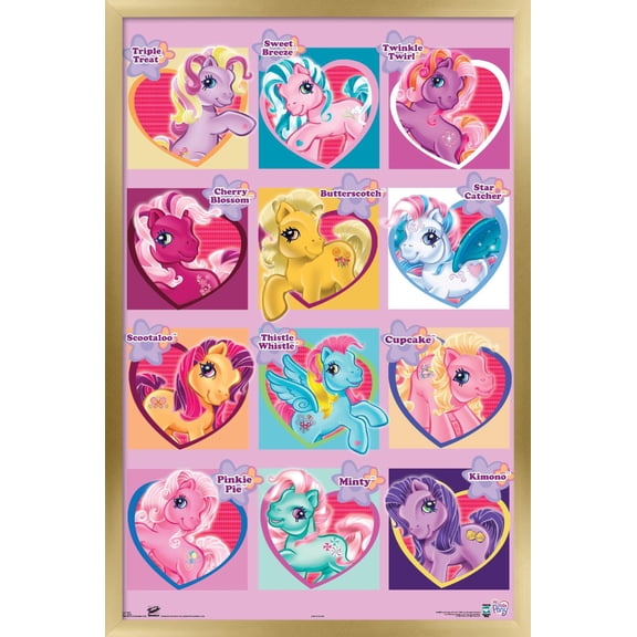 Hasbro My Little Pony - Chart Wall Poster, 22.375" x 34", Framed