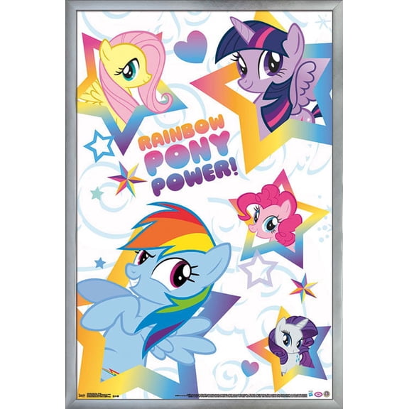 Hasbro My Little Pony - Group Wall Poster, 22.375" x 34", Framed