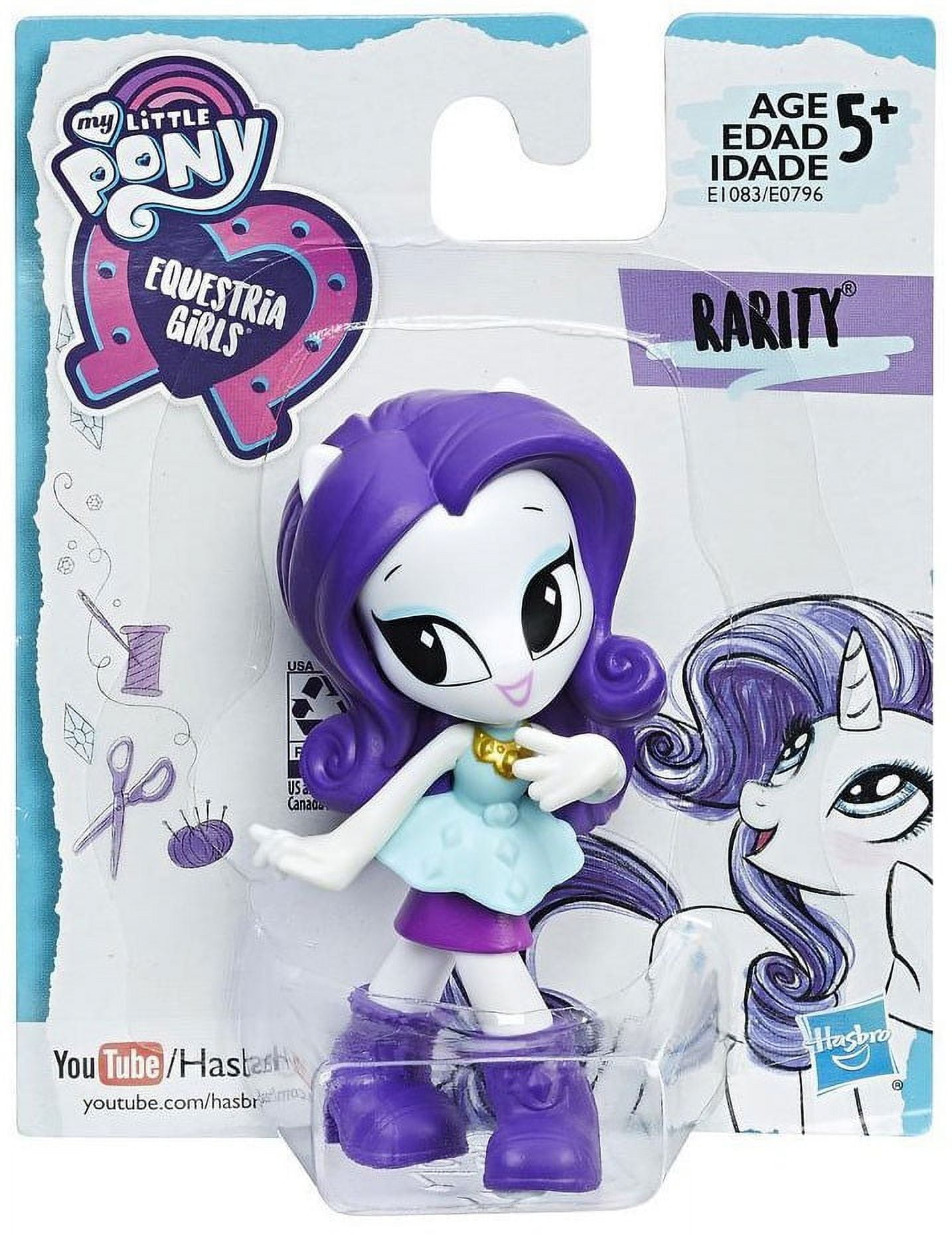 Hasbro My Little Pony Minis Rarity Mini Doll, 3-inch, Purple Hair, Fashionista