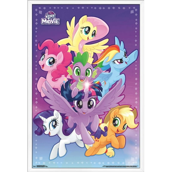 Hasbro My Little Pony Movie - Adventure Wall Poster, 22.375" x 34", Framed