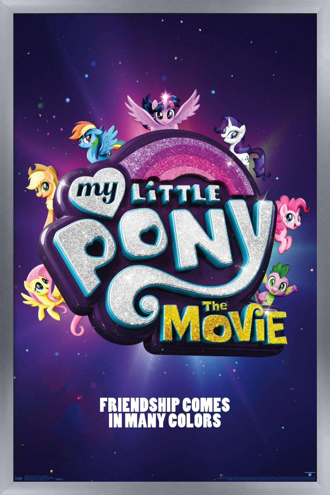 Hasbro My Little Pony Movie - One Sheet Wall Poster, 14.725" x 22.375", Framed